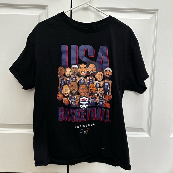 Gildan Team USA Basketball Paris 2024 shirt Size L - Picture 2 of 2